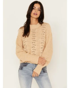 Free People Women's Sandcastle Bell Song Knit Sweater -Western Cowboy Equipment Store 2000381035 280 P1