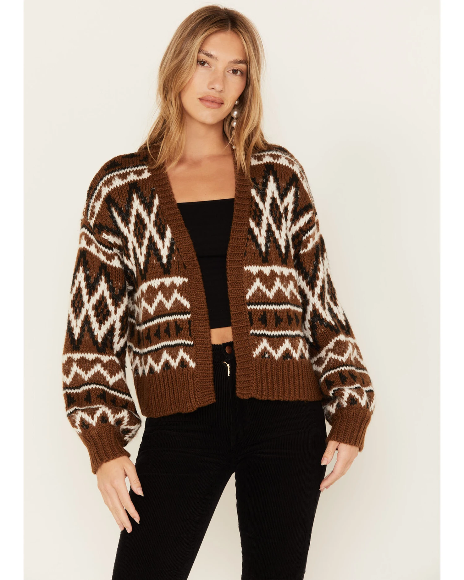 Rock & Roll Denim Women's Southwestern Knit Cardigan 3 Rock & Roll Denim Women's Southwestern Knit Cardigan