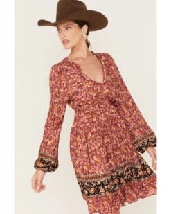 Wild Moss Women's Floral Print Ruffle Dress 9 Wild Moss Women's Floral Print Ruffle Dress -Western Cowboy Equipment Store 2000381586 220 P2