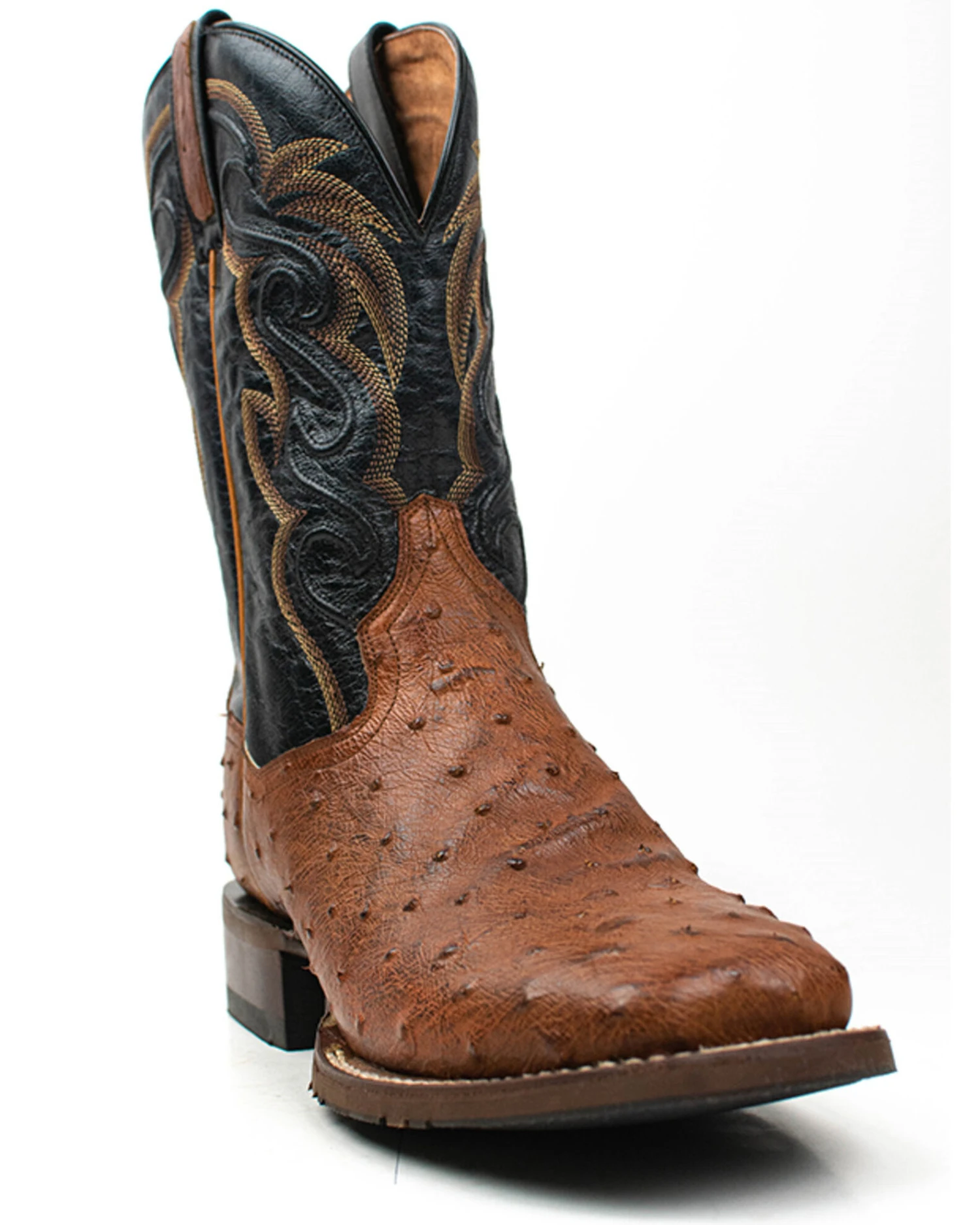 Dan Post Men's 11" Bay Apache Hand Quill Ostrich Exotic Western Boots - Broad Square Toe 9 Dan Post Men's 11" Bay Apache Hand Quill Ostrich Exotic Western Boots - Broad Square Toe - Image 7