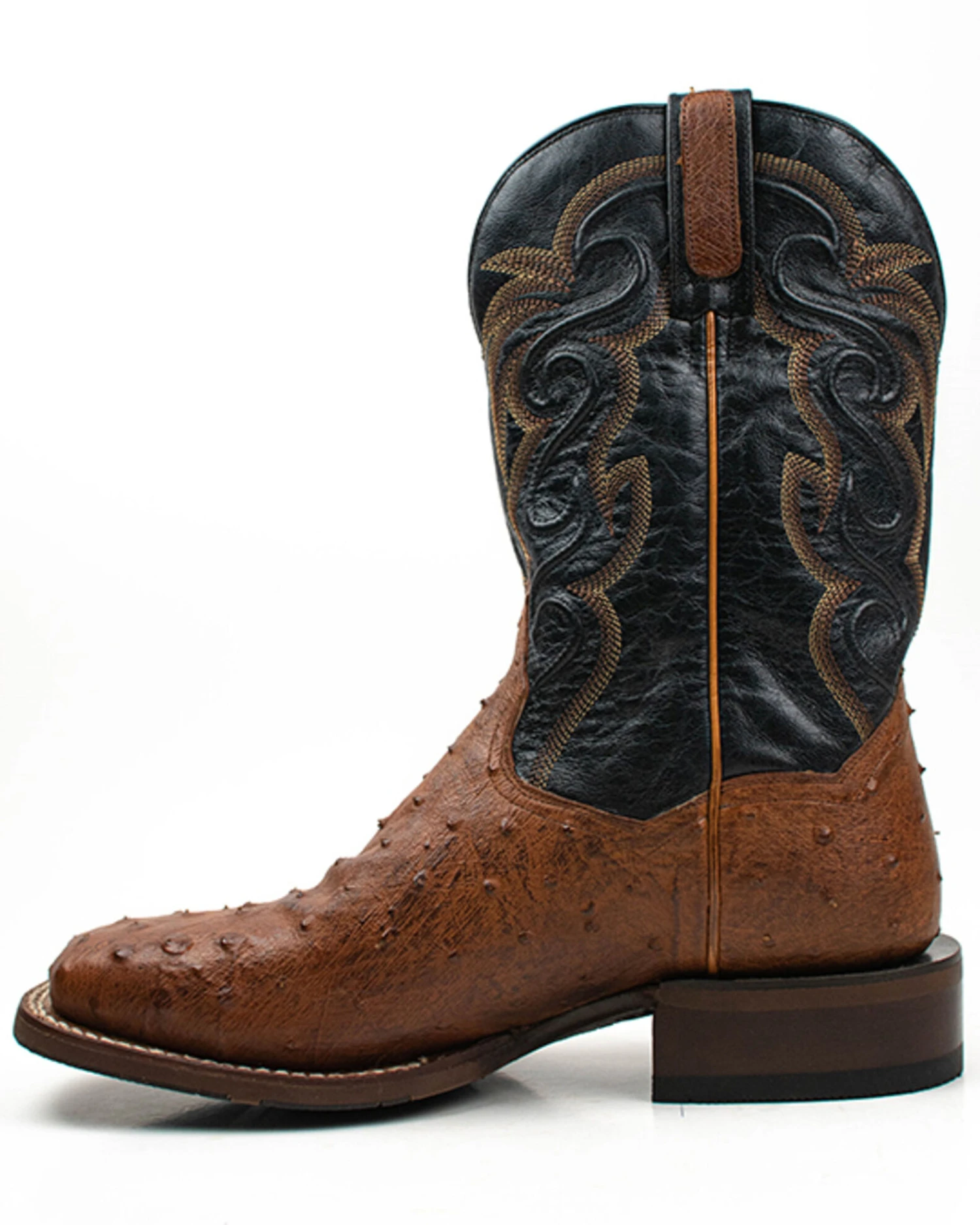 Dan Post Men's 11" Bay Apache Hand Quill Ostrich Exotic Western Boots - Broad Square Toe 4 Dan Post Men's 11" Bay Apache Hand Quill Ostrich Exotic Western Boots - Broad Square Toe - Image 2