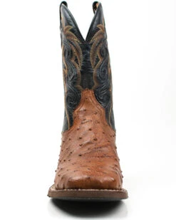 Dan Post Men's 11" Bay Apache Hand Quill Ostrich Exotic Western Boots - Broad Square Toe 11 Dan Post Men's 11" Bay Apache Hand Quill Ostrich Exotic Western Boots - Broad Square Toe -Western Cowboy Equipment Store 2000381789 201 P4