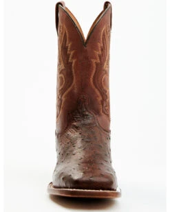 Dan Post Men's Exotic Full Quill Ostrich Western Boots - Broad Square Toe