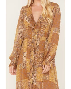 Beyond The Radar Women's Multi Patchwork Ruffle Dress -Western Cowboy Equipment Store 2000382230 900 P3