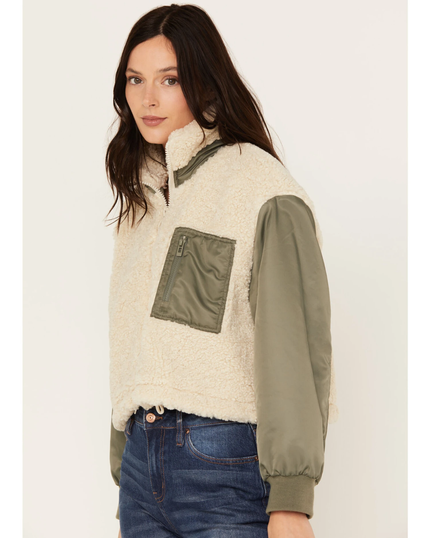 Cleo + Wolf Women's Zip-Up Cropped Jacket 6 Cleo + Wolf Women's Zip-Up Cropped Jacket - Image 4