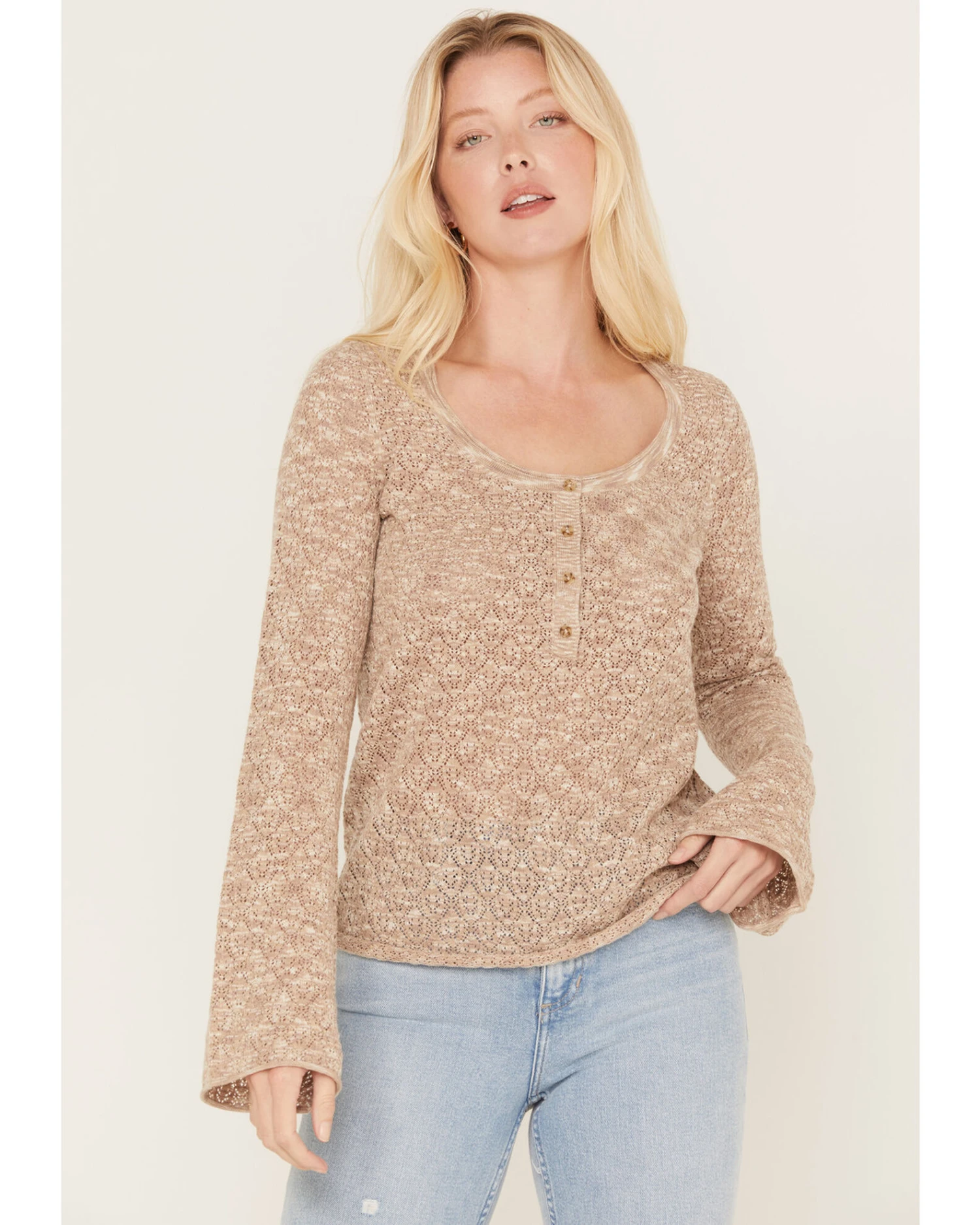 Idyllwind Women's Ranger Pointelle Henley Long Sleeve Shirt 5 Idyllwind Women's Ranger Pointelle Henley Long Sleeve Shirt - Image 3