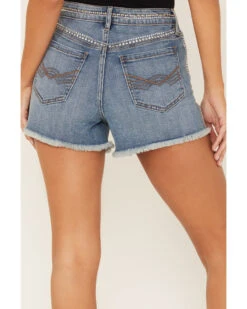 Idyllwind Women's Shiloh Drive Light Wash High Rise Rhinestone Studded Shorts 9 Idyllwind Women's Shiloh Drive Light Wash High Rise Rhinestone Studded Shorts -Western Cowboy Equipment Store 2000383009 414 P4