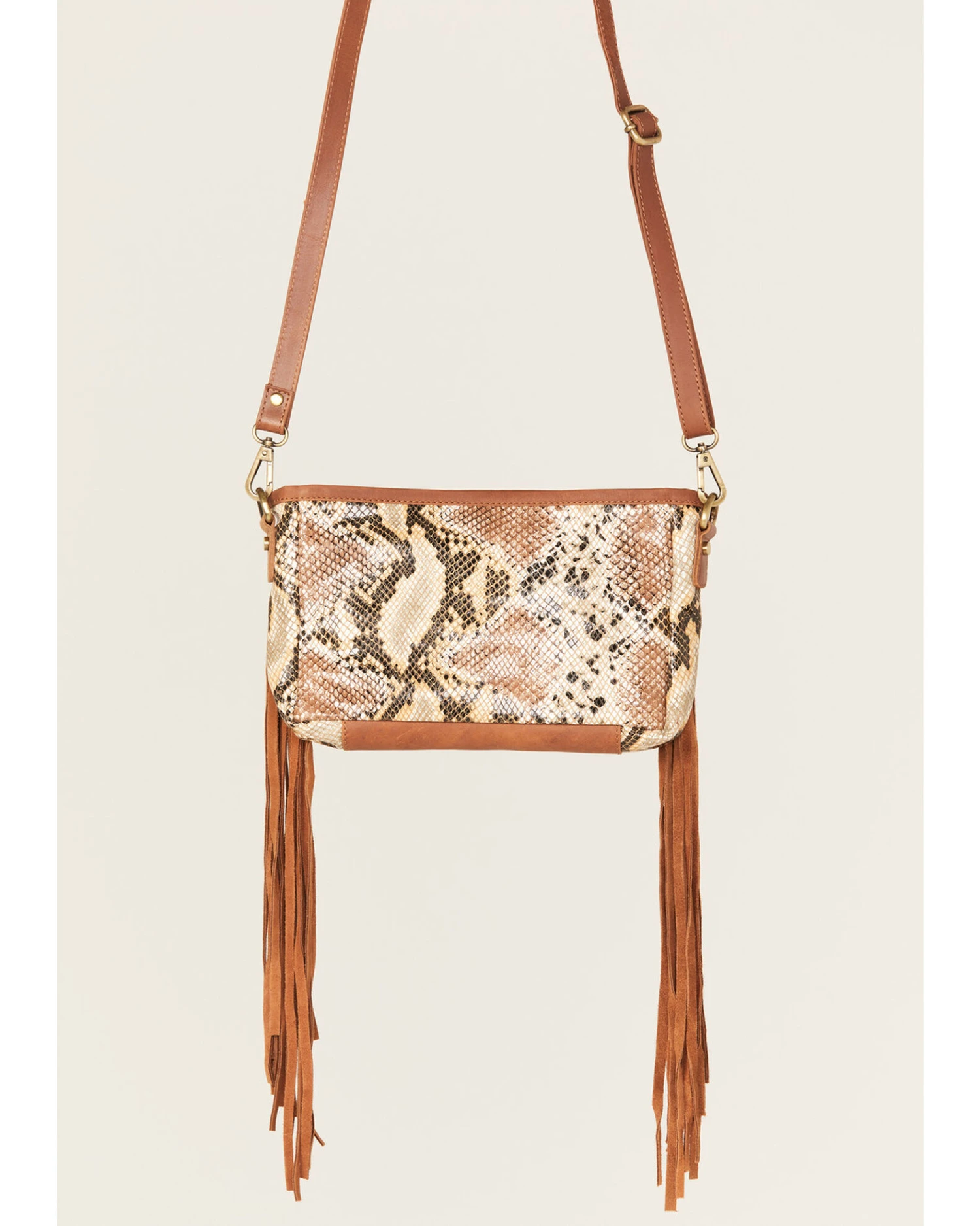 Shyanne Women's Snake Print Fringe Crossbody 4 Shyanne Women's Snake Print Fringe Crossbody - Image 2