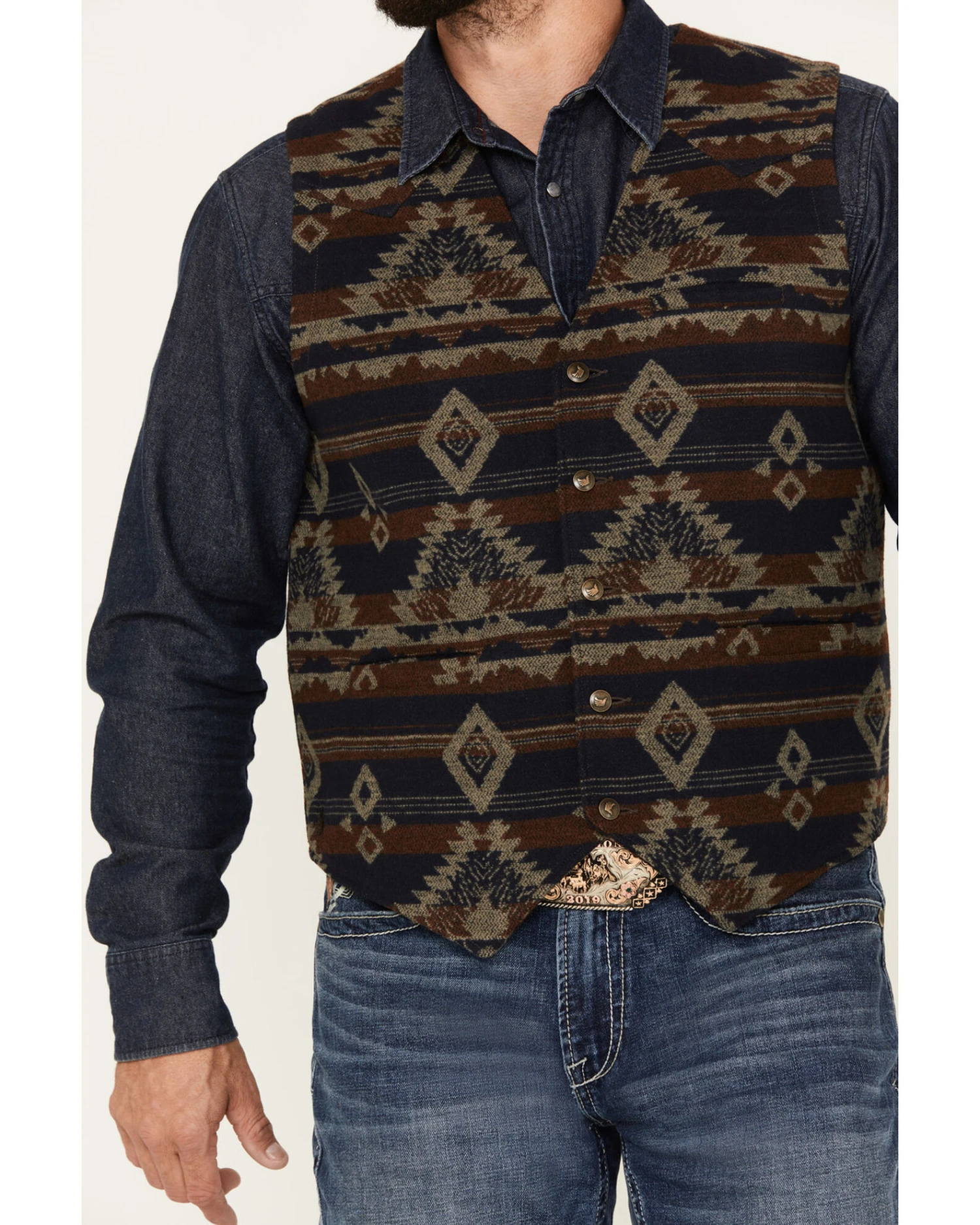 Cody James Men's Dakota Southwestern Jacquard Vest 3 Cody James Men's Dakota Southwestern Jacquard Vest