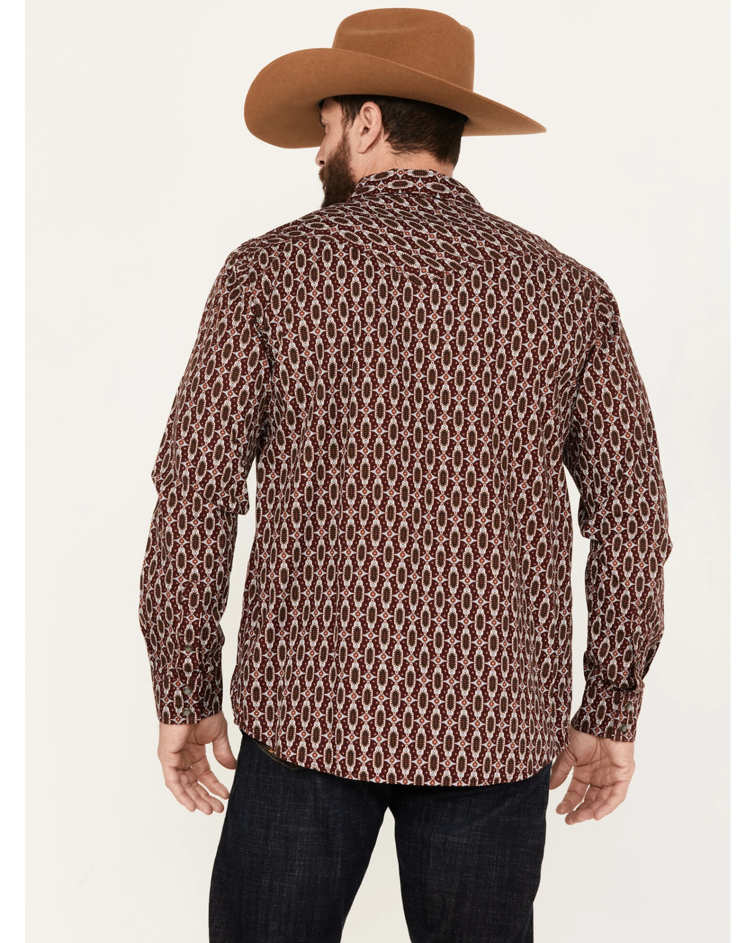 Moonshine Spirit Men's Gypsy Print Long Sleeve Western Snap Shirt 4 Moonshine Spirit Men's Gypsy Print Long Sleeve Western Snap Shirt - Image 2
