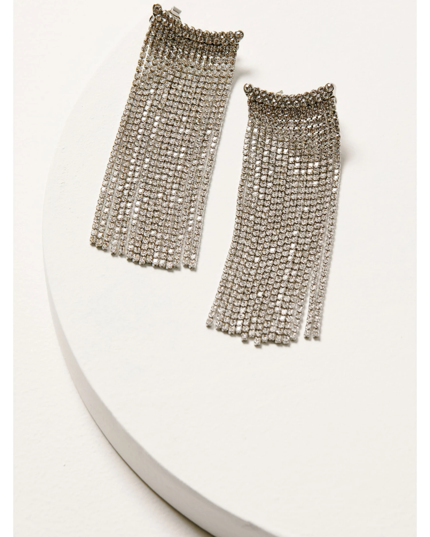 Wonderwest Women's Rhinestone Fringe Ear Crawler Earrings 3 Wonderwest Women's Rhinestone Fringe Ear Crawler Earrings