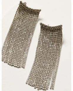 Wonderwest Women's Rhinestone Fringe Ear Crawler Earrings 6 Wonderwest Women's Rhinestone Fringe Ear Crawler Earrings -Western Cowboy Equipment Store 2000383402 040 P3