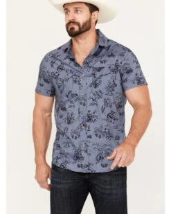 Pendleton Men's Laramie Cowboy Print Short Sleeve Snap Western Shirt 9 Pendleton Men's Laramie Cowboy Print Short Sleeve Snap Western Shirt -Western Cowboy Equipment Store 2000383552 400 P1