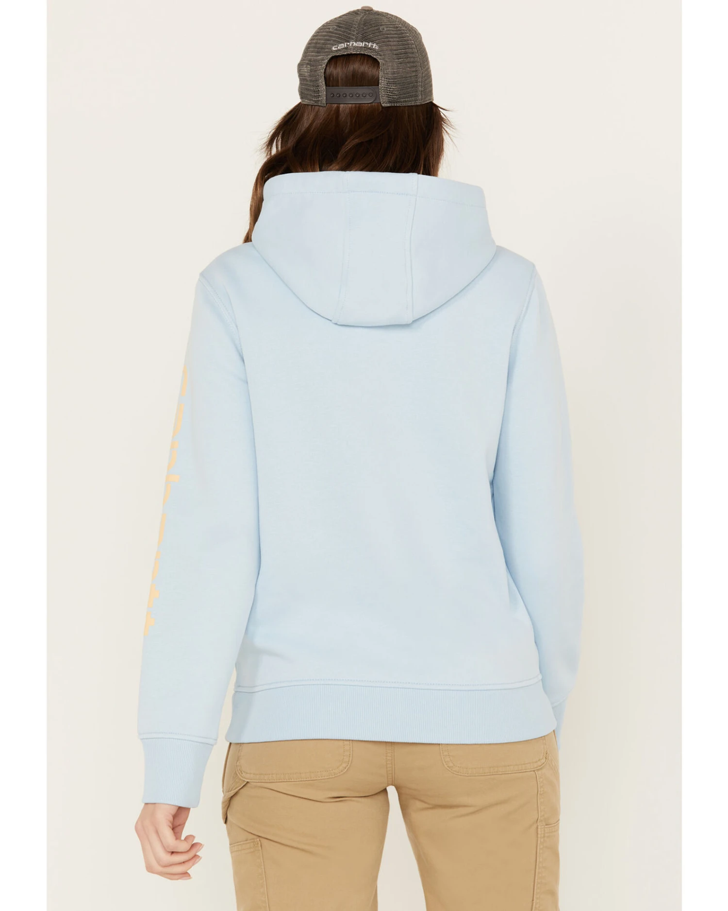 Carhartt Women's Relaxed Fit Midweight Logo Graphic Hoodie 3 Carhartt Women's Relaxed Fit Midweight Logo Graphic Hoodie