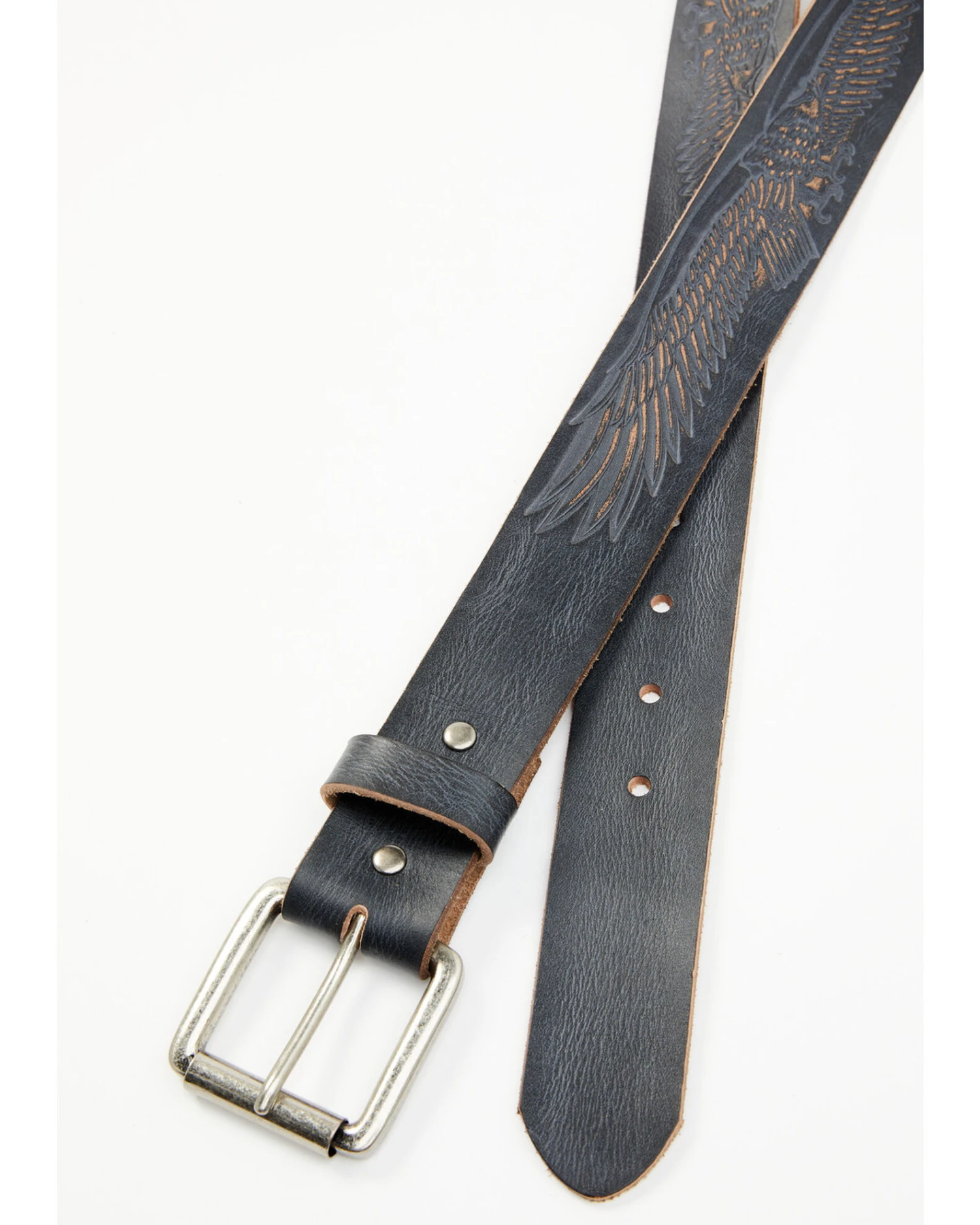 Brothers & Sons Men's Tooled Flying Eagle Belt 3 Brothers & Sons Men's Tooled Flying Eagle Belt