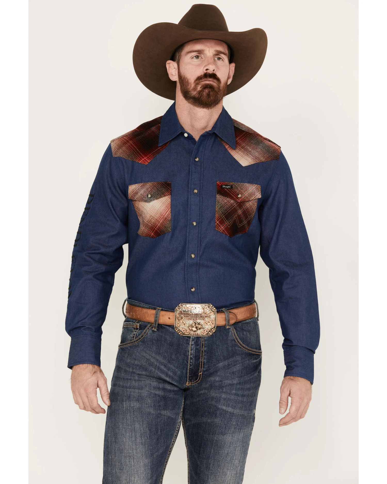 Wrangler Men's Pendleton Long Sleeve Western Work Shirt 4 Wrangler Men's Pendleton Long Sleeve Western Work Shirt - Image 2