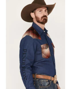 Wrangler Men's Pendleton Long Sleeve Western Work Shirt 9 Wrangler Men's Pendleton Long Sleeve Western Work Shirt -Western Cowboy Equipment Store 2000384600 415 P2