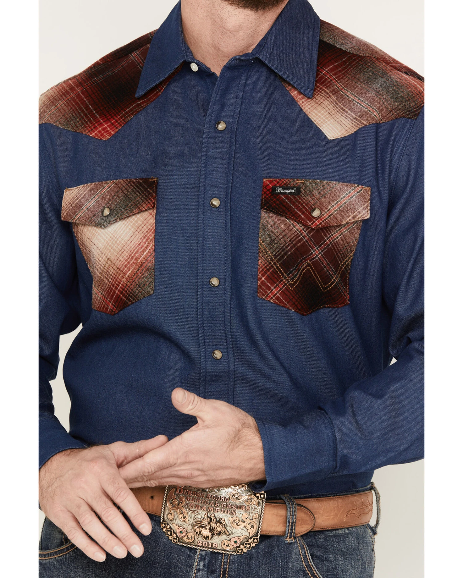 Wrangler Men's Pendleton Long Sleeve Western Work Shirt 3 Wrangler Men's Pendleton Long Sleeve Western Work Shirt