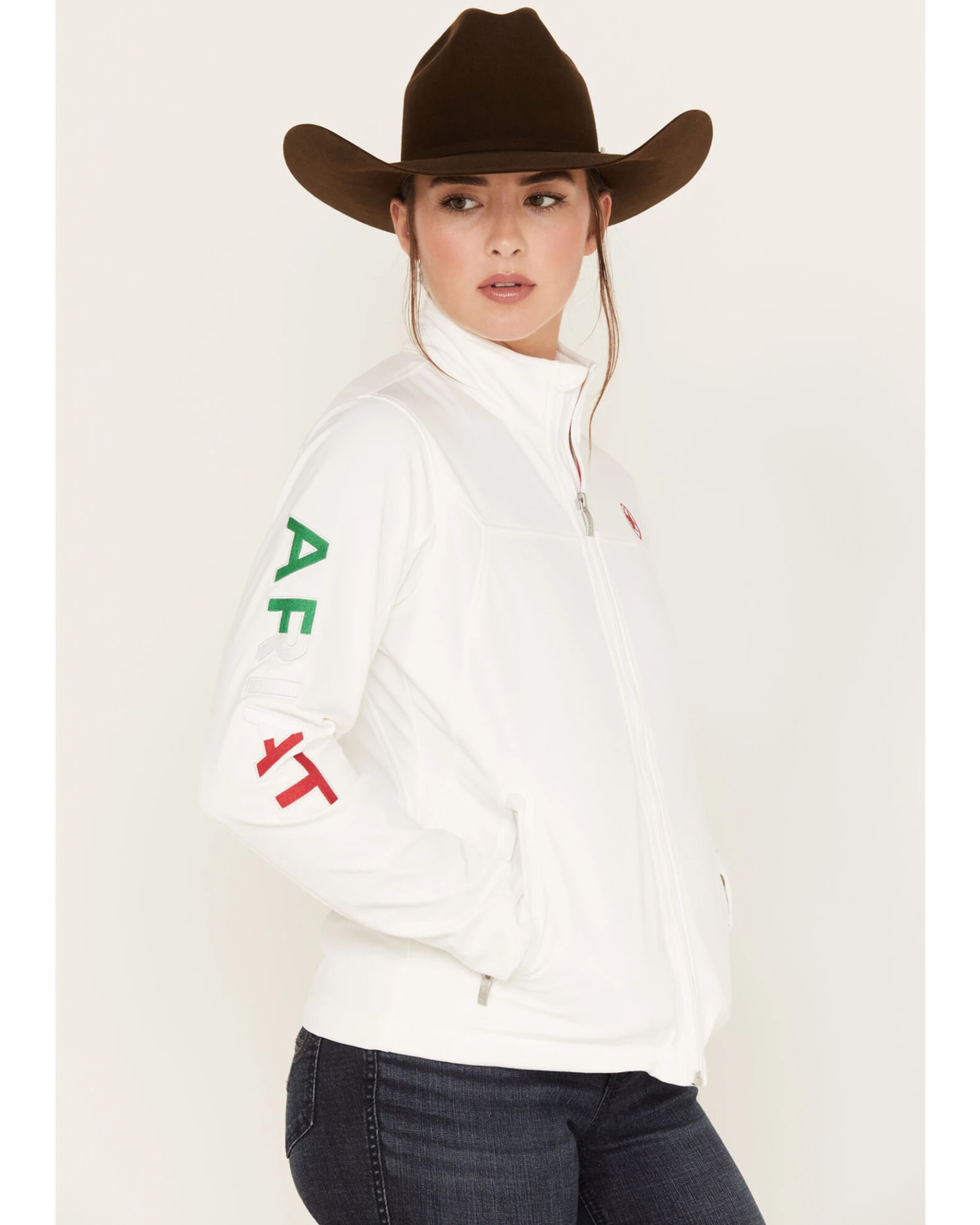 Ariat Women's Classic Team Mexico Flag Softshell Jacket 4 Ariat Women's Classic Team Mexico Flag Softshell Jacket - Image 2