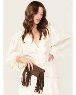 Vintage Boho Bags Women's Fringe Luxury Designer Monogram Logo Wristlet 7 Vintage Boho Bags Women's Fringe Luxury Designer Monogram Logo Wristlet -Western Cowboy Equipment Store 2000385104 200 P1