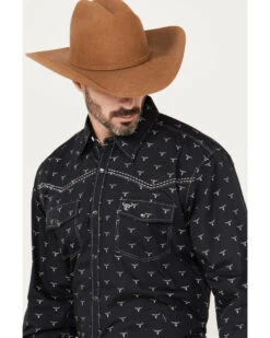 Cowboy Hardware Men's Skull Print Long Sleeve Snap Western Shirt 9 Cowboy Hardware Men's Skull Print Long Sleeve Snap Western Shirt -Western Cowboy Equipment Store 2000385253 001 P2