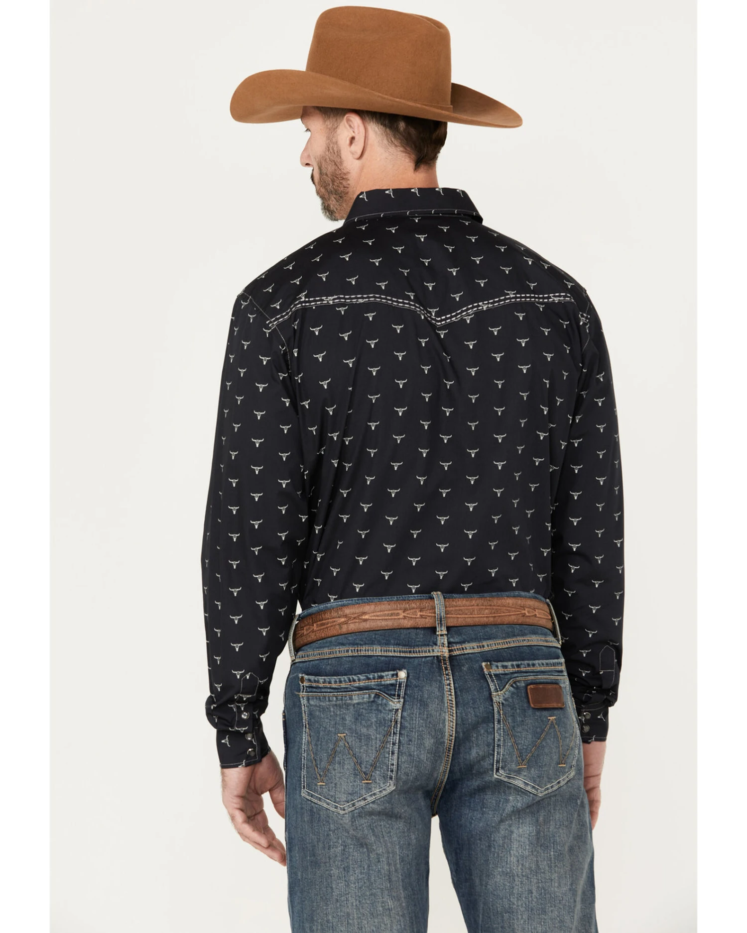 Cowboy Hardware Men's Skull Print Long Sleeve Snap Western Shirt 5 Cowboy Hardware Men's Skull Print Long Sleeve Snap Western Shirt - Image 3