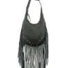 American West Women's Studded Fringe Crossbody