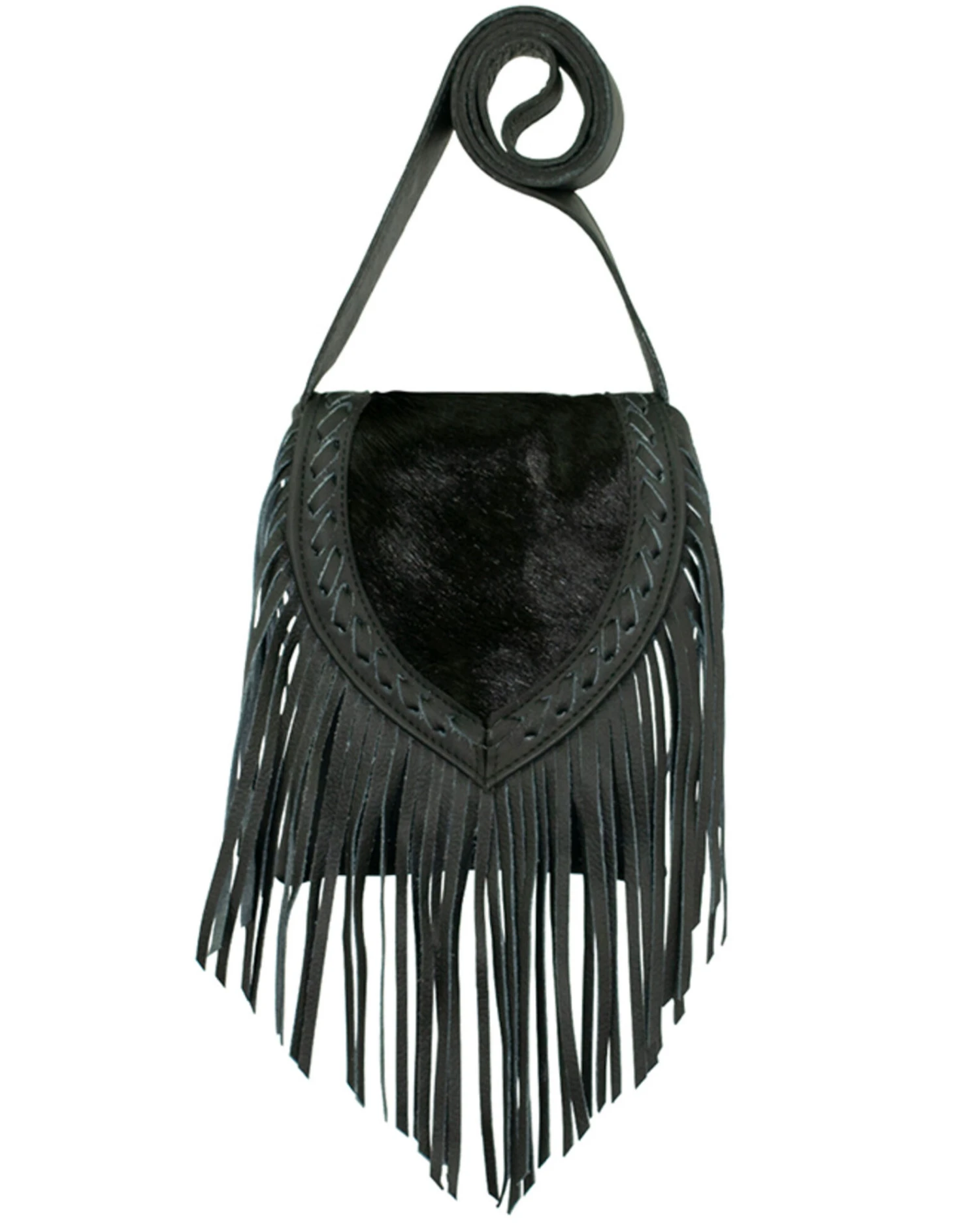 American West Women's Hair-On Fringe Saddle Crossbody 3 American West Women's Hair-On Fringe Saddle Crossbody