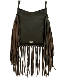 American West Women's Pony Hair-On Fringe Saddle Crossbody