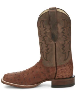 Justin Men's Full-Quill Ostrich Exotic Boot - Square Toe