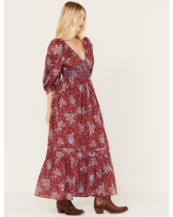 Free People Women's Golden Hour Floral Print Maxi Dress 8 Free People Women's Golden Hour Floral Print Maxi Dress -Western Cowboy Equipment Store 2000385491 646 P2