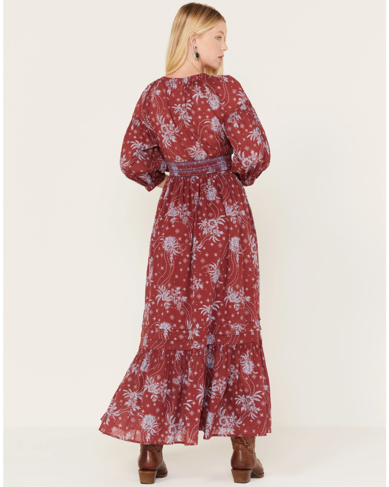Free People Women's Golden Hour Floral Print Maxi Dress 6 Free People Women's Golden Hour Floral Print Maxi Dress - Image 4