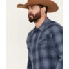 Blue Ranchwear Men's Lander Plaid Print Long Sleeve Western Snap Shirt 2 Blue Ranchwear Men's Lander Plaid Print Long Sleeve Western Snap Shirt -Western Cowboy Equipment Store 2000386076 400 P2