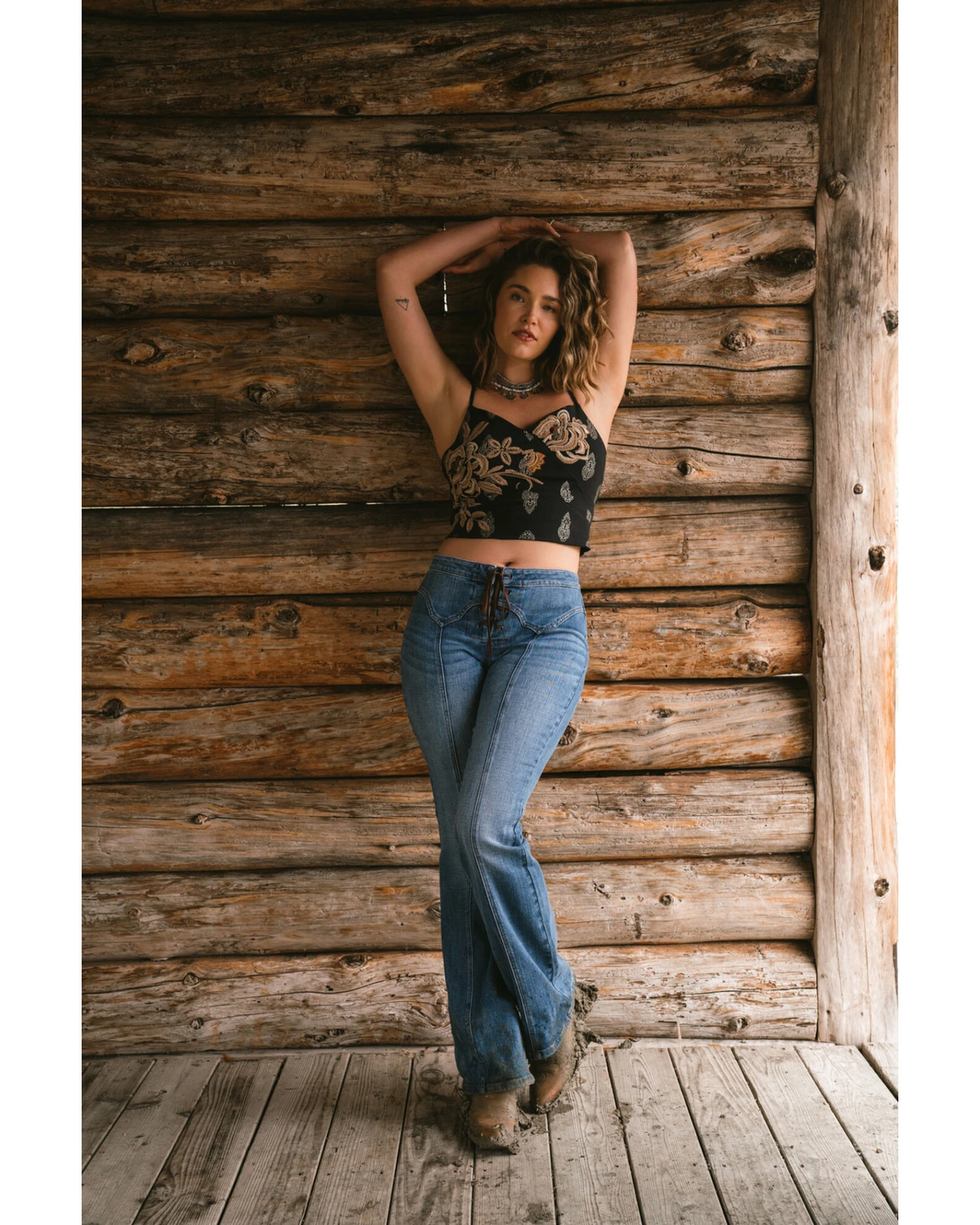 Idyllwind Women's Jessamine Embroidered Smocked Back Crop Top 3 Idyllwind Women's Jessamine Embroidered Smocked Back Crop Top