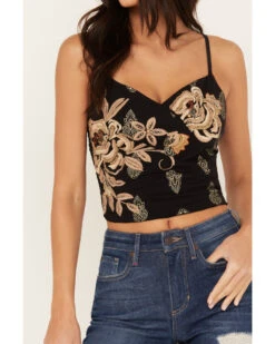 Idyllwind Women's Jessamine Embroidered Smocked Back Crop Top 9 Idyllwind Women's Jessamine Embroidered Smocked Back Crop Top -Western Cowboy Equipment Store 2000386121 001 P4