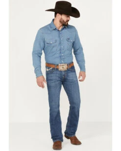 Cinch Men's Ian Medium Stonewash Slim Boot Performance Stretch Denim Jeans