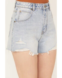 Rolla's Women's Mirage High Rise Light Wash Denim Short 7 Rolla's Women's Mirage High Rise Light Wash Denim Short -Western Cowboy Equipment Store 2000386548 412 P2