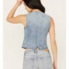 Driftwood Women's Nola Sky Light Wash Floral Print Denim Vest 1 Driftwood Women's Nola Sky Light Wash Floral Print Denim Vest -Western Cowboy Equipment Store 2000387003 412 P4