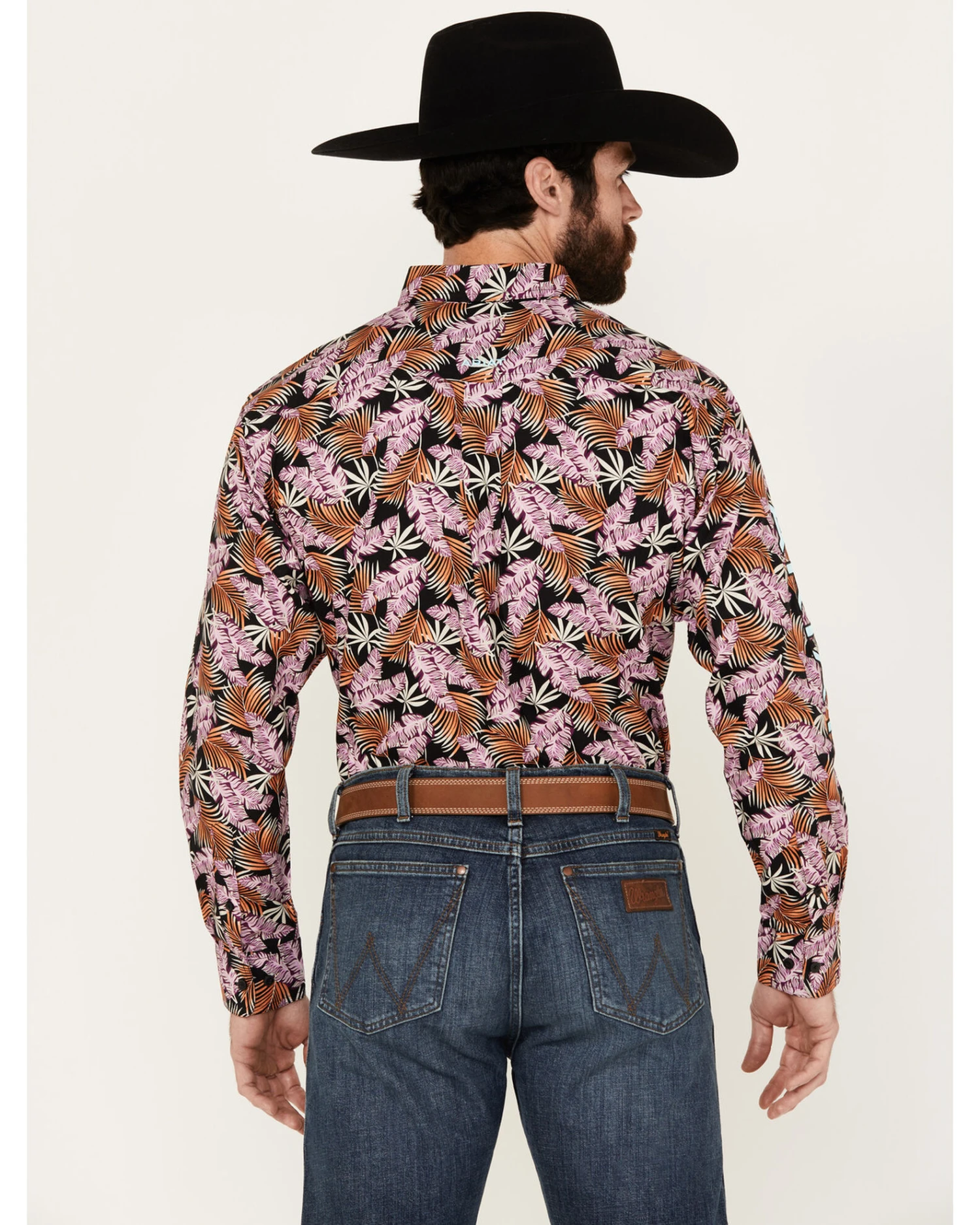Ariat Men's Team Patterson Floral Print Classic Fit Embroidered Logo Long Sleeve Button-Down Western Shirt 3 Ariat Men's Team Patterson Floral Print Classic Fit Embroidered Logo Long Sleeve Button-Down Western Shirt