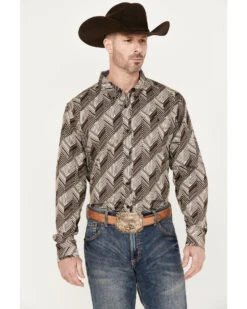 RANK 45 Men's Altonwon Striped Geo Print Long Sleeve Button-Down Western Shirt 7 RANK 45 Men's Altonwon Striped Geo Print Long Sleeve Button-Down Western Shirt -Western Cowboy Equipment Store 2000387663 205 P1