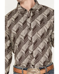 RANK 45 Men's Altonwon Striped Geo Print Long Sleeve Button-Down Western Shirt 9 RANK 45 Men's Altonwon Striped Geo Print Long Sleeve Button-Down Western Shirt -Western Cowboy Equipment Store 2000387663 205 P3