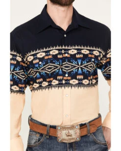 Panhandle Men's Southwestern Print Long Sleeve Western Snap Shirt 9 Panhandle Men's Southwestern Print Long Sleeve Western Snap Shirt -Western Cowboy Equipment Store 2000387744 410 P3