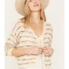 Molly Bracken Women's Striped Button Down Cardigan
