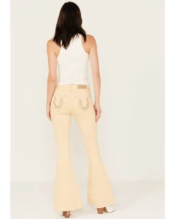 Miss Me Women's Mid Rise Horseshoe Stretch Flare Jeans 7 Miss Me Women's Mid Rise Horseshoe Stretch Flare Jeans -Western Cowboy Equipment Store 2000388626 250 P1