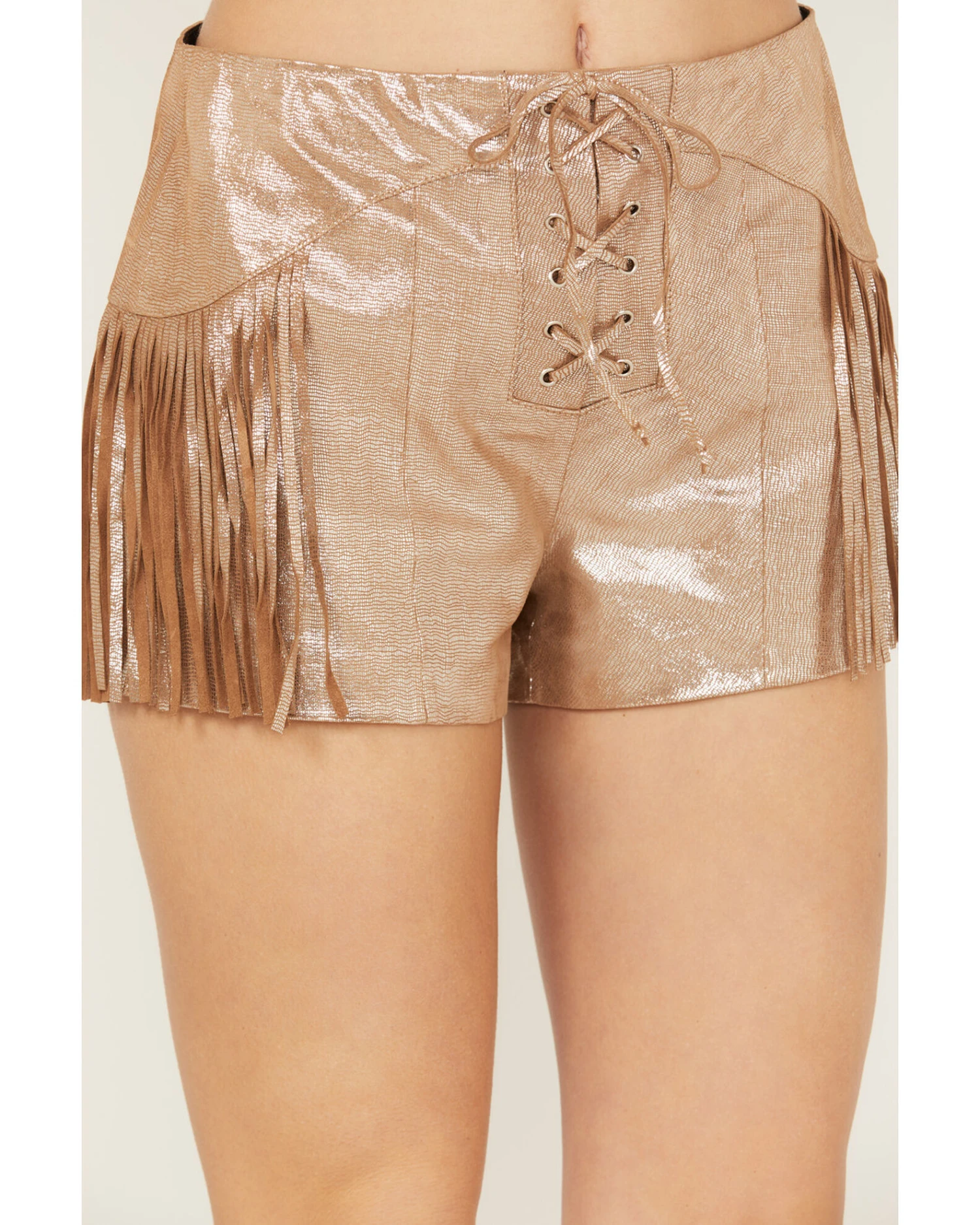 Wonderwest Women's Foiled Suede Shorts 3 Wonderwest Women's Foiled Suede Shorts