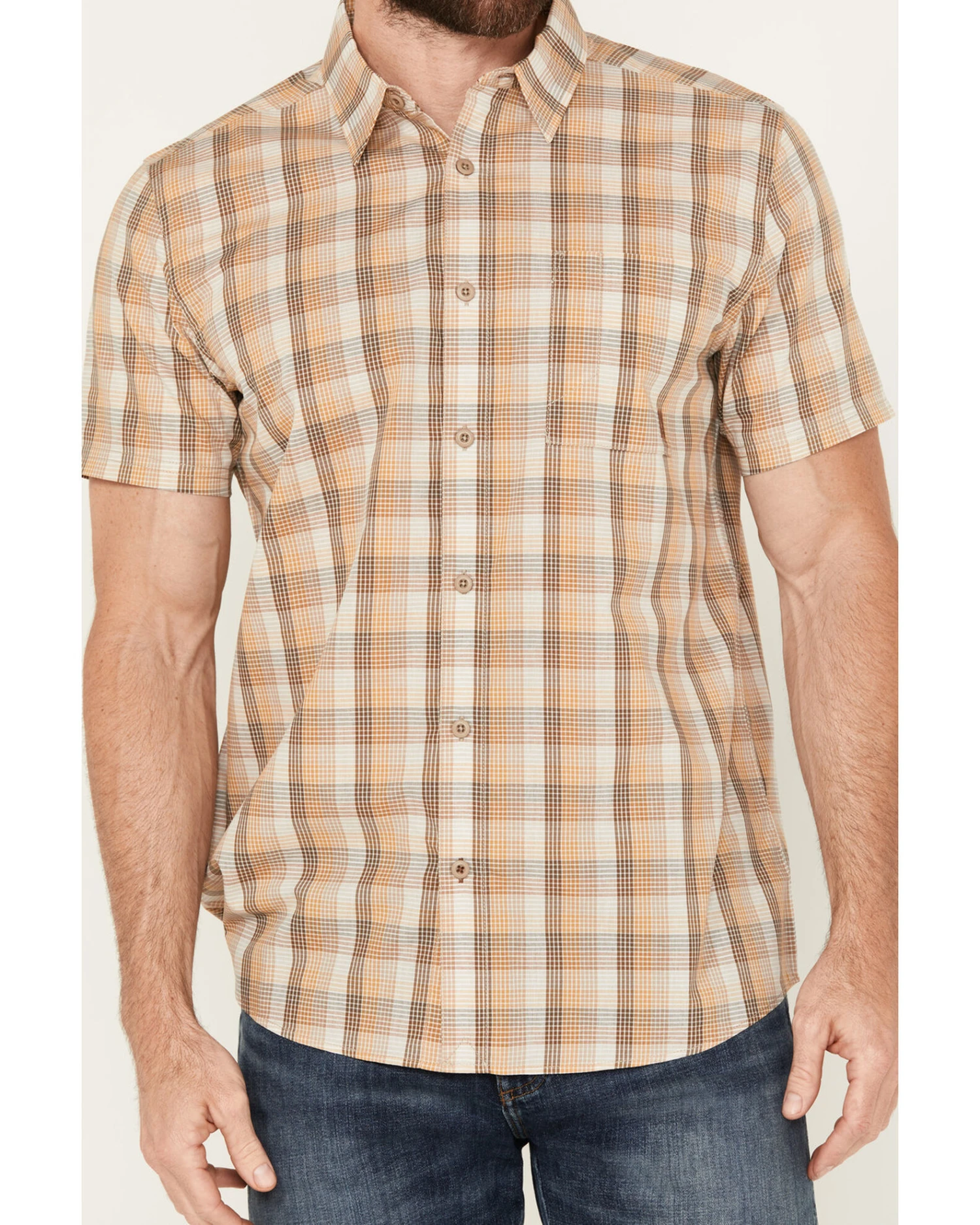 Cody James Men's Anderson Plaid Print Short Sleeve Button-Down Western Shirt 3 Cody James Men's Anderson Plaid Print Short Sleeve Button-Down Western Shirt