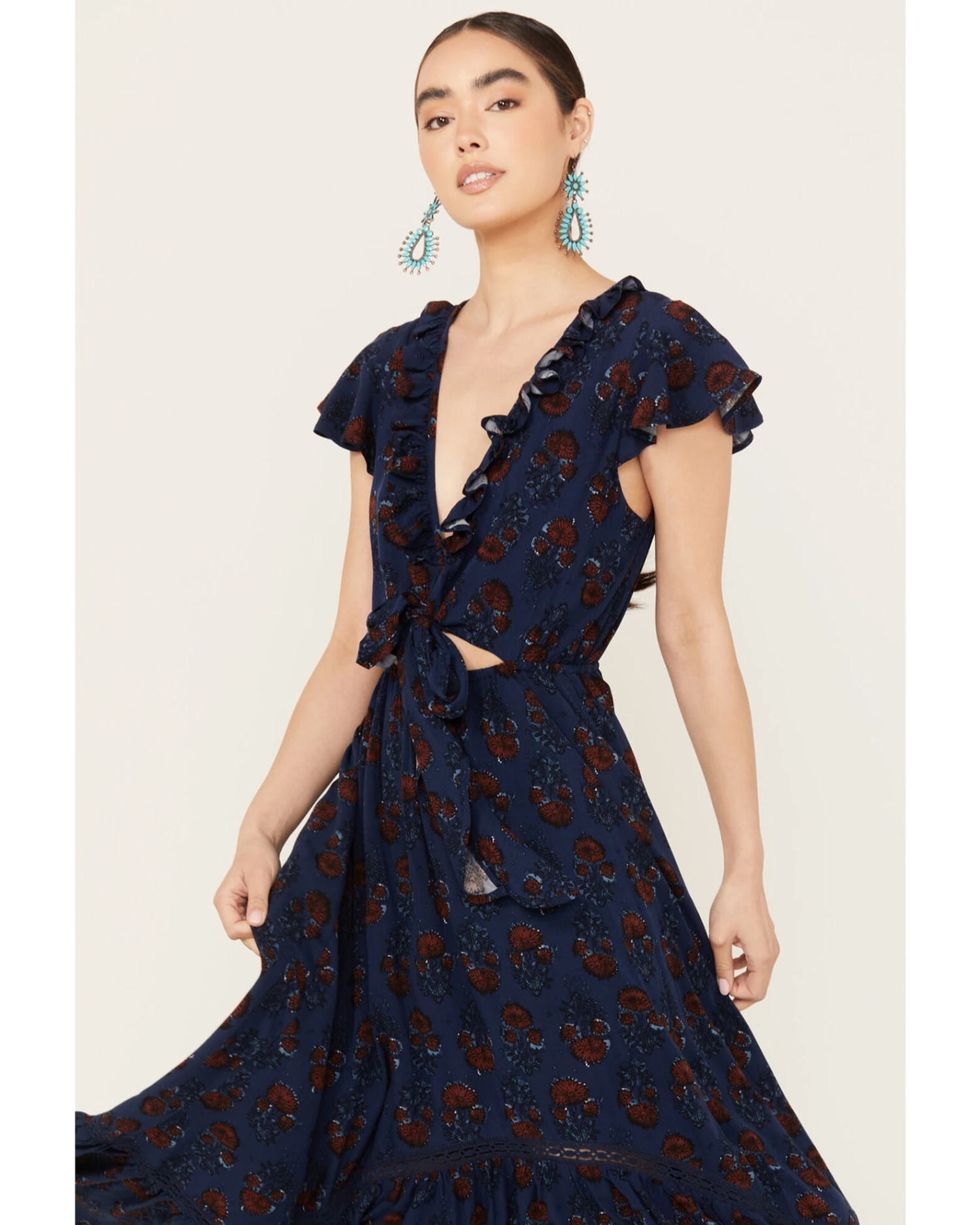 Beyond The Radar Women's Print Picnic Dress 4 Beyond The Radar Women's Print Picnic Dress - Image 2