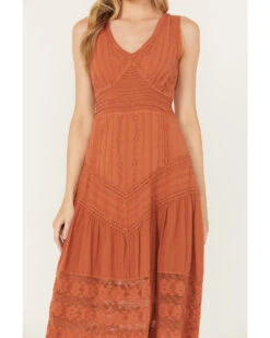 Scully Women's Sleeveless Lace Hem Dress