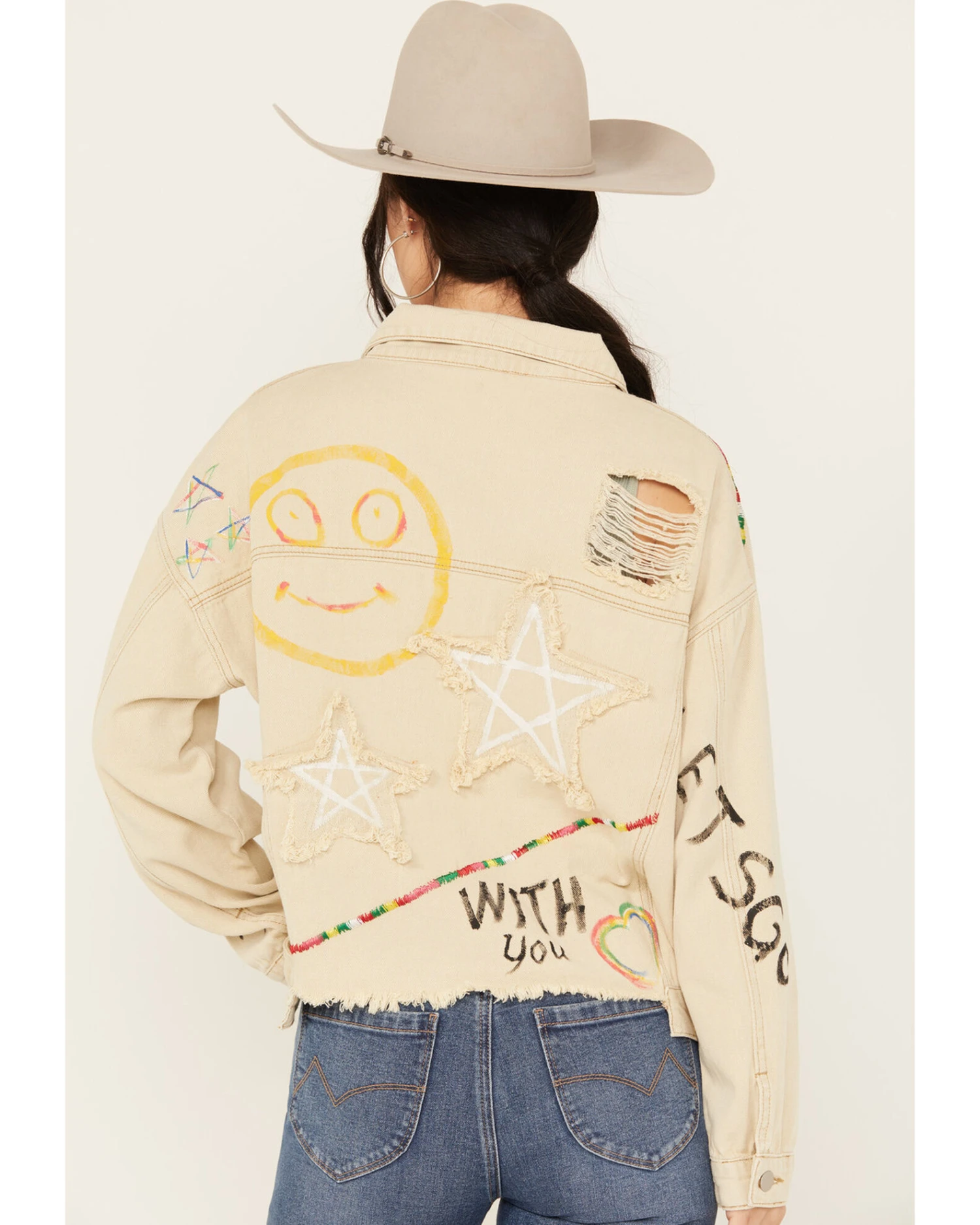 POL Women's Drawing Embellished Jacket 4 POL Women's Drawing Embellished Jacket - Image 2