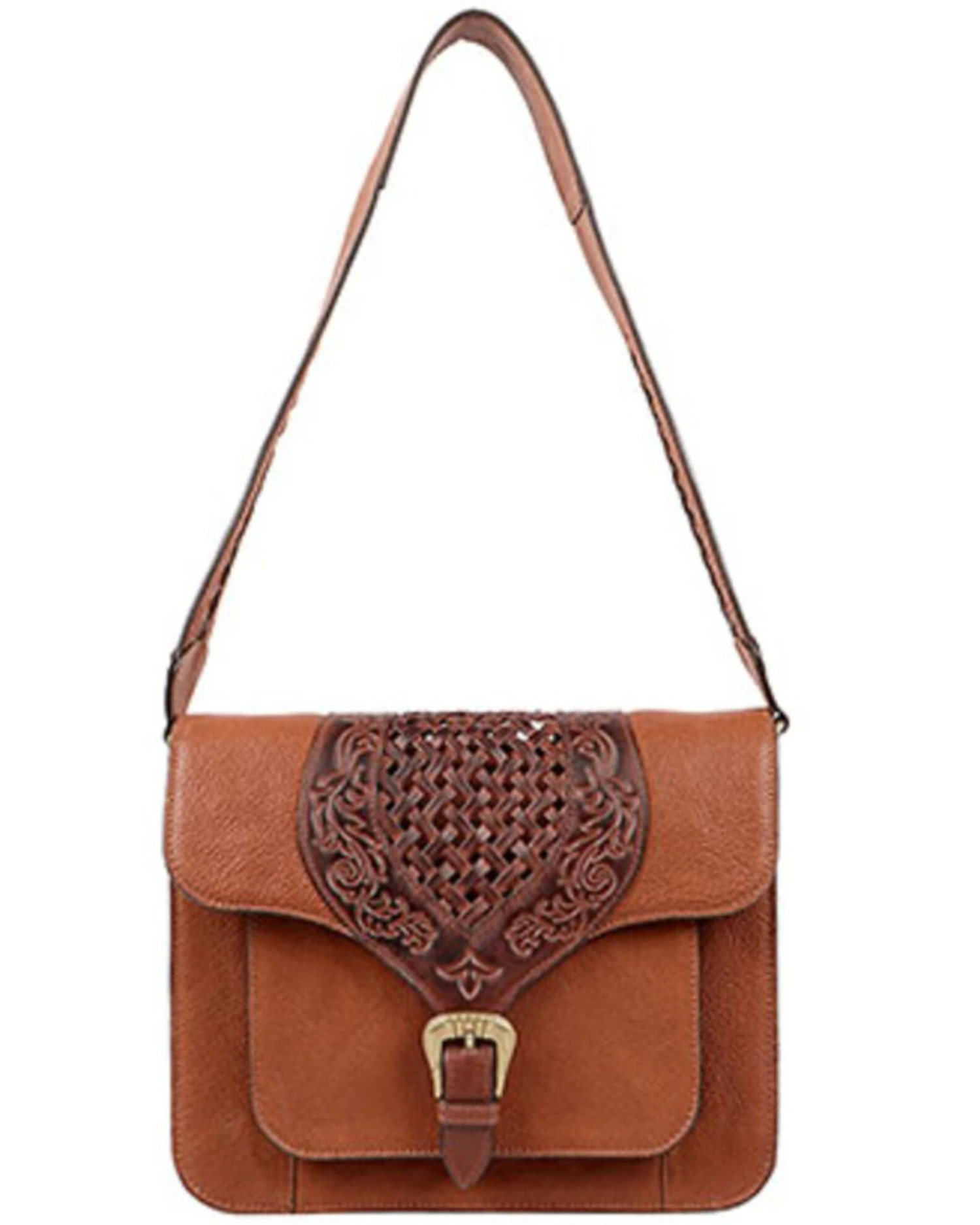 Scully Women's Tooled Flag Handbag 4 Scully Women's Tooled Flag Handbag - Image 2